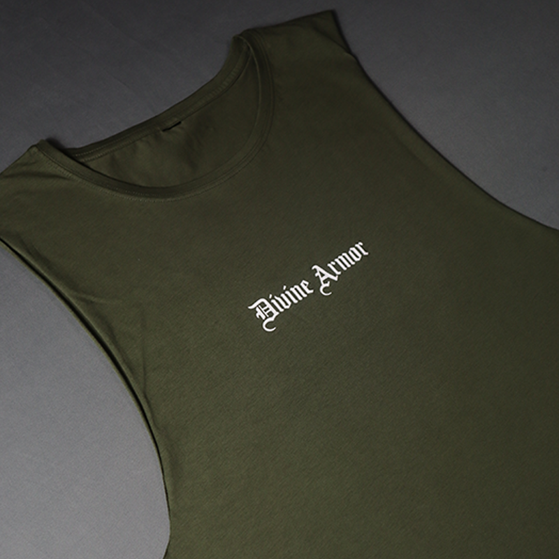 Olive Old School Tank