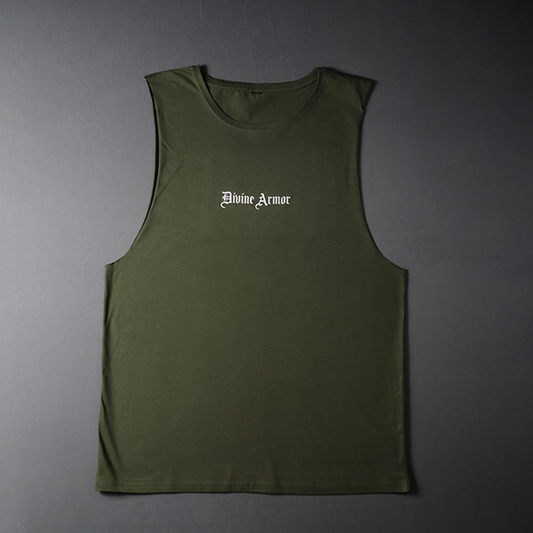 Olive Old School Tank