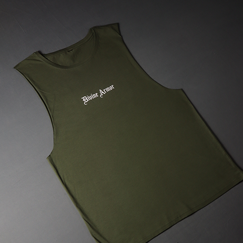 Olive Old School Tank