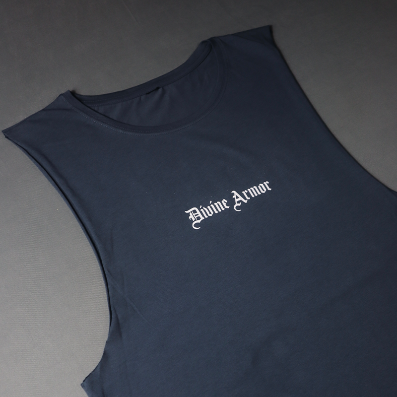 Petrol Blue Old School Tank